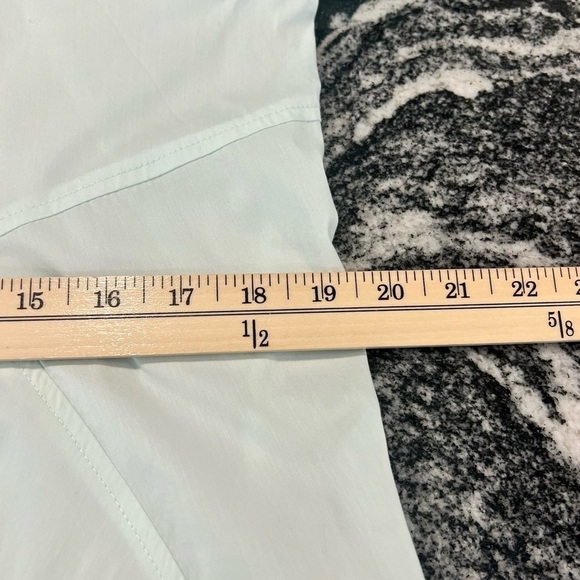 INAE collection light mint generous fit buttoned down long sleeve shirt dress - Picture 13 of 17